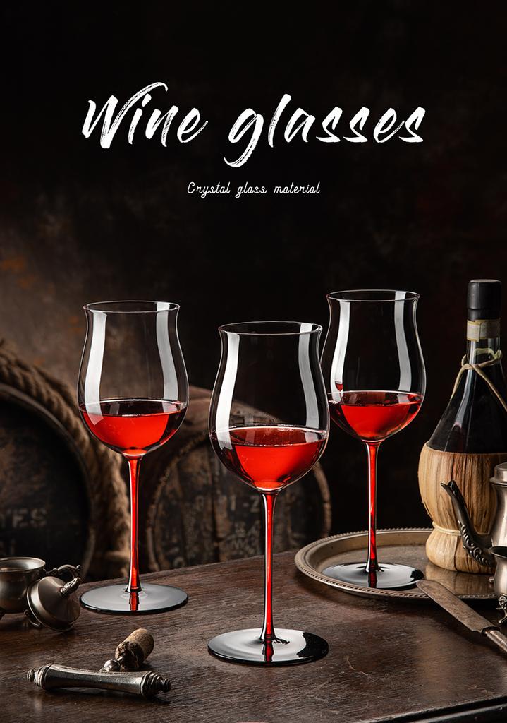 Crystal High-grade Goblet Modern Simplicity Household Wine Cup Light Luxury Wine Glass 680ml Thickened Crystal Glass Durable New