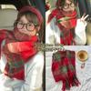 Christmas series new red atmosphere scarf collection women's winter wind advanced autumn and winter warm scarf