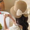 Japan Sun Li Big-brimmed Straw Hat Women's Summer Casual Bow Travel Sunshade Sunscreen Beach Sun Hat