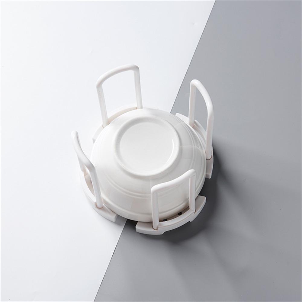 ABS, PP Retractable Bowl Rack White Multifunctional Draining Bowl Rack Reusable Gray Adjustable Plate Holders Kitchen Storage