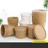 Leyongtu Disposable Paper Bowls, Soup Cups & Lids