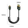 8K Ultra HD HDMI-Compatible To HDMI-Compatible Coiled Cable Male To Male Extreme Thin HDMI-Compatible 2.1 Cable 8K@60Hz 4K@120Hz