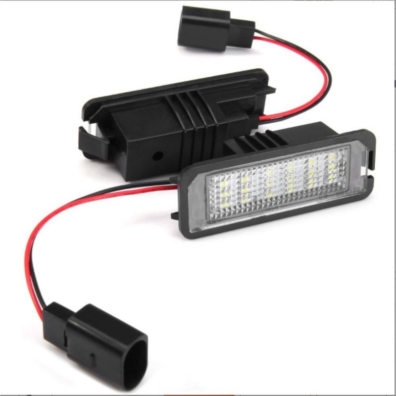 LED License Plate Light Compatible with Volkswagen Scirocco Golf Polo Phaeton Eos Car Accessories Auto Parts Lighting System