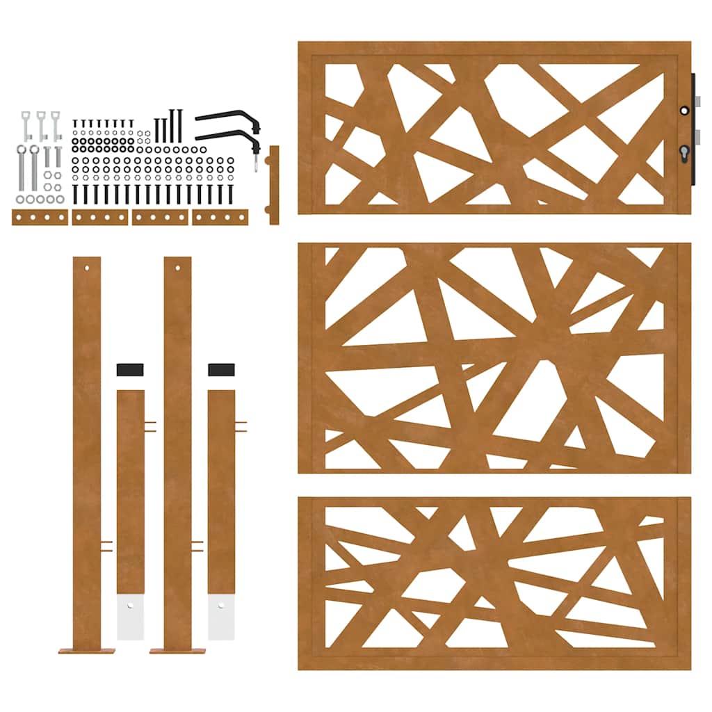Garden Gate 100 X 125 Cm Corten Steel Light Design