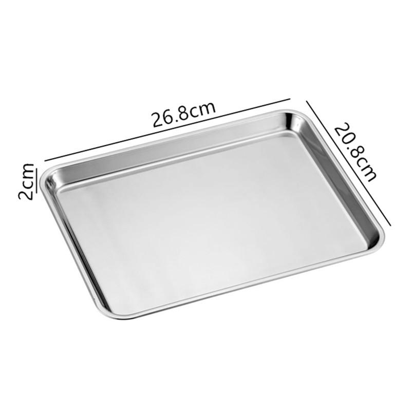 1PC Rechteckige Edelstahl Antihaft-Kuchenform Brot Pizza Ofen Backblech Flach Backformen Gebäck Werkzeuge Küchenutensilien