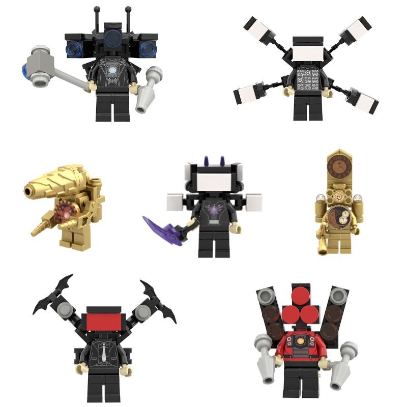 Skibidi Toilet Toy Abs Plastic Building Blocks For Kids 669d Super Tv Man