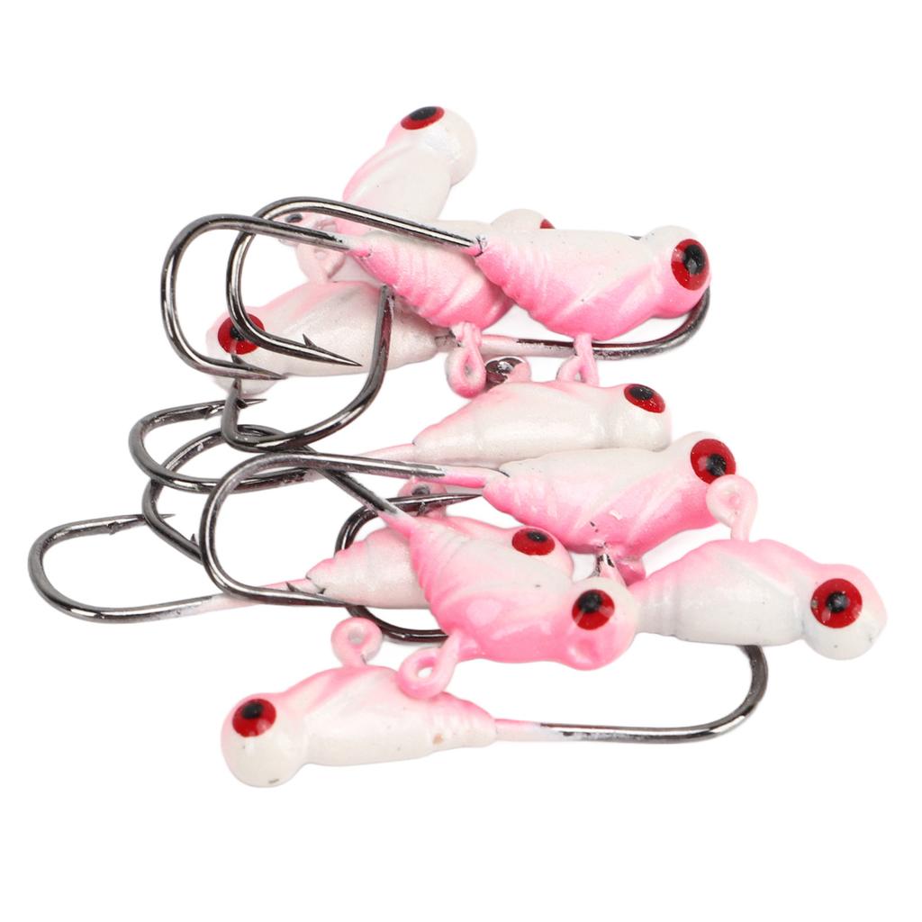 50pcs Ice Fishing Jigs Professional Portable Mixed Color Metal Ice Fishing Lures for Panfish Crappie