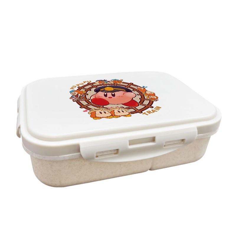 Anime Cartoon Kirby Printed Wheat Straw Lunch Box