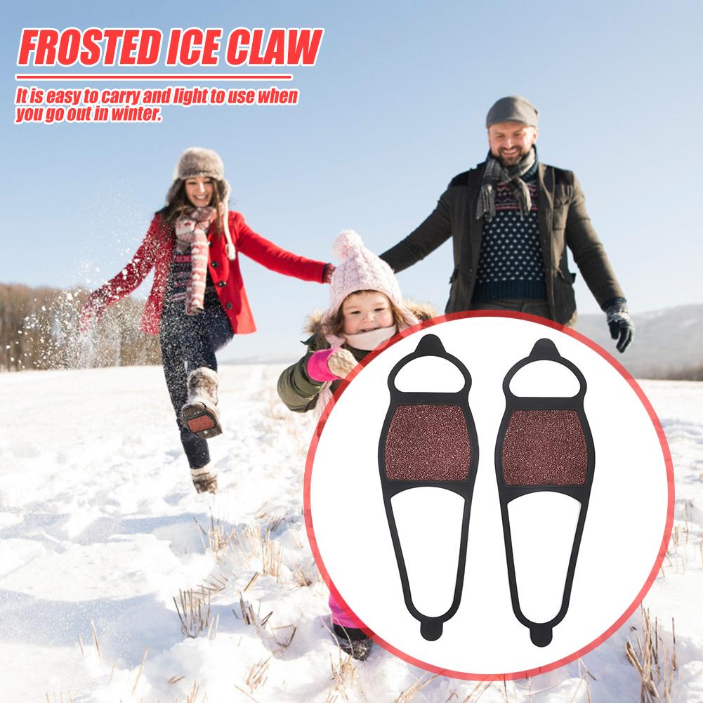 Coarse Sand Ice Snow Grips for Boots Shoes Anti Slip Traction Ice Shoes Grippers for Ice Snow Winter Hiking Climbing Ice Fishing