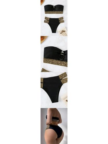 2023 Sexy Hollow Beach Bikini: European & American Split Swimsuit for Women