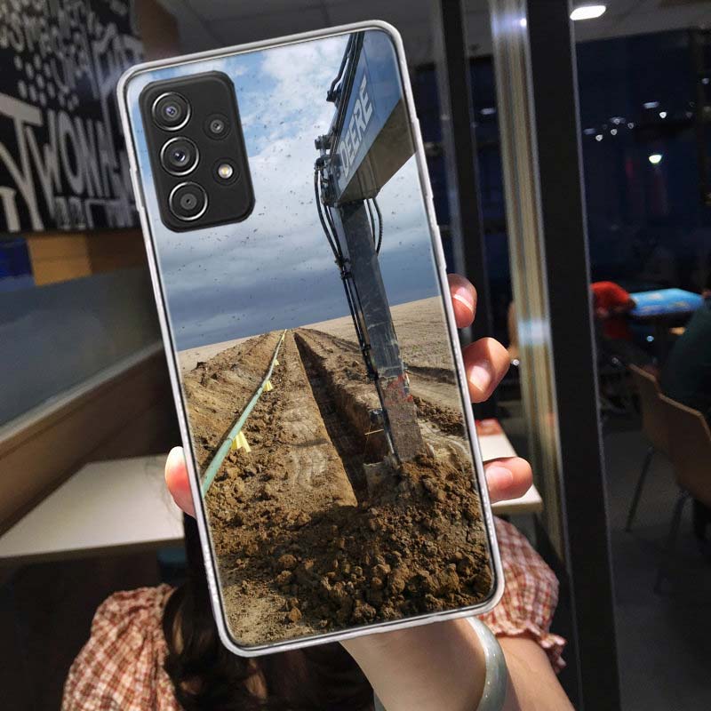 Construction Machinery Excavator Phone Case for Samsung A54 A57 A37 A17 A14 A15 A12 A24 A34 A55 A35 A25 A52S A07 A05S A04S A22 A