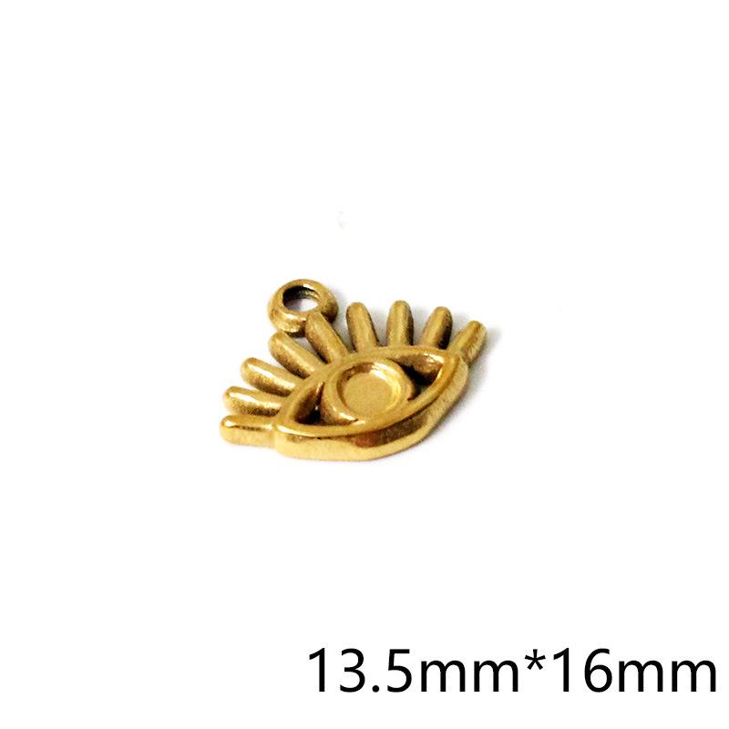 

Подвеска-ожерелье из нержавеющей стали с 18-каратным золотым покрытием «Глаз Фатимы»