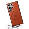 Denior Samsung S25Ultra imitation cowhide pattern sticky leather mobile phone case S24Plus magnetic charging protective case S23