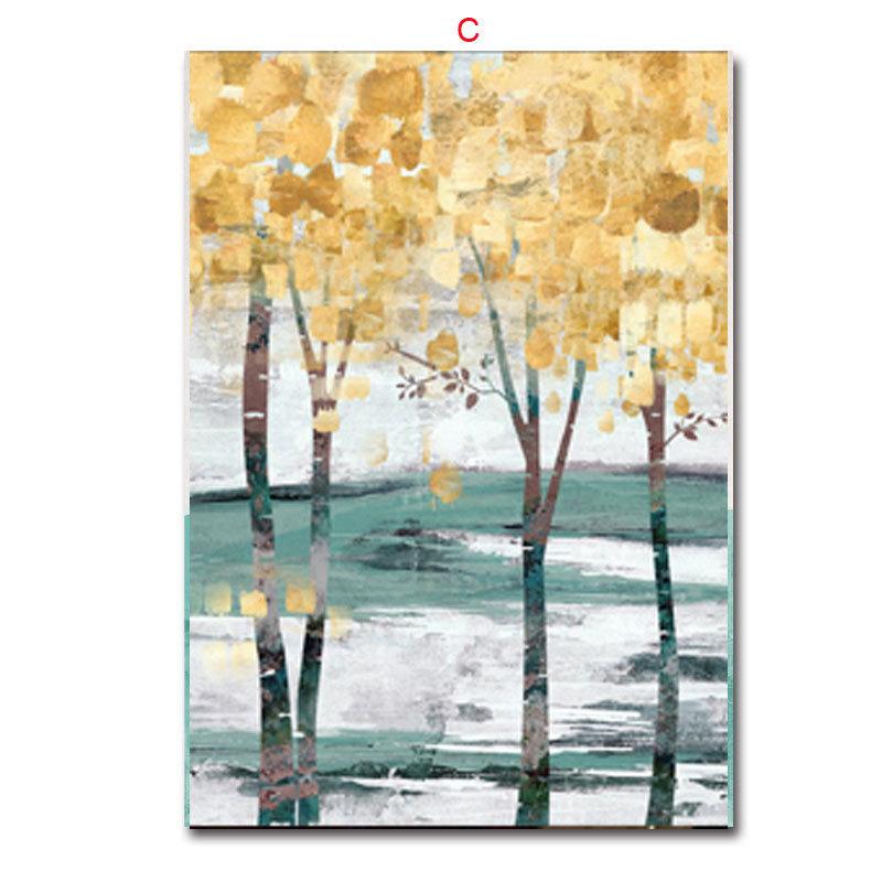 

Осенние деревья, скандинавская современная гостиная, спальня, диван, фон, настенный пейзаж, подвесной холст, картина, настенное искусство, домашний декор 21*30cm