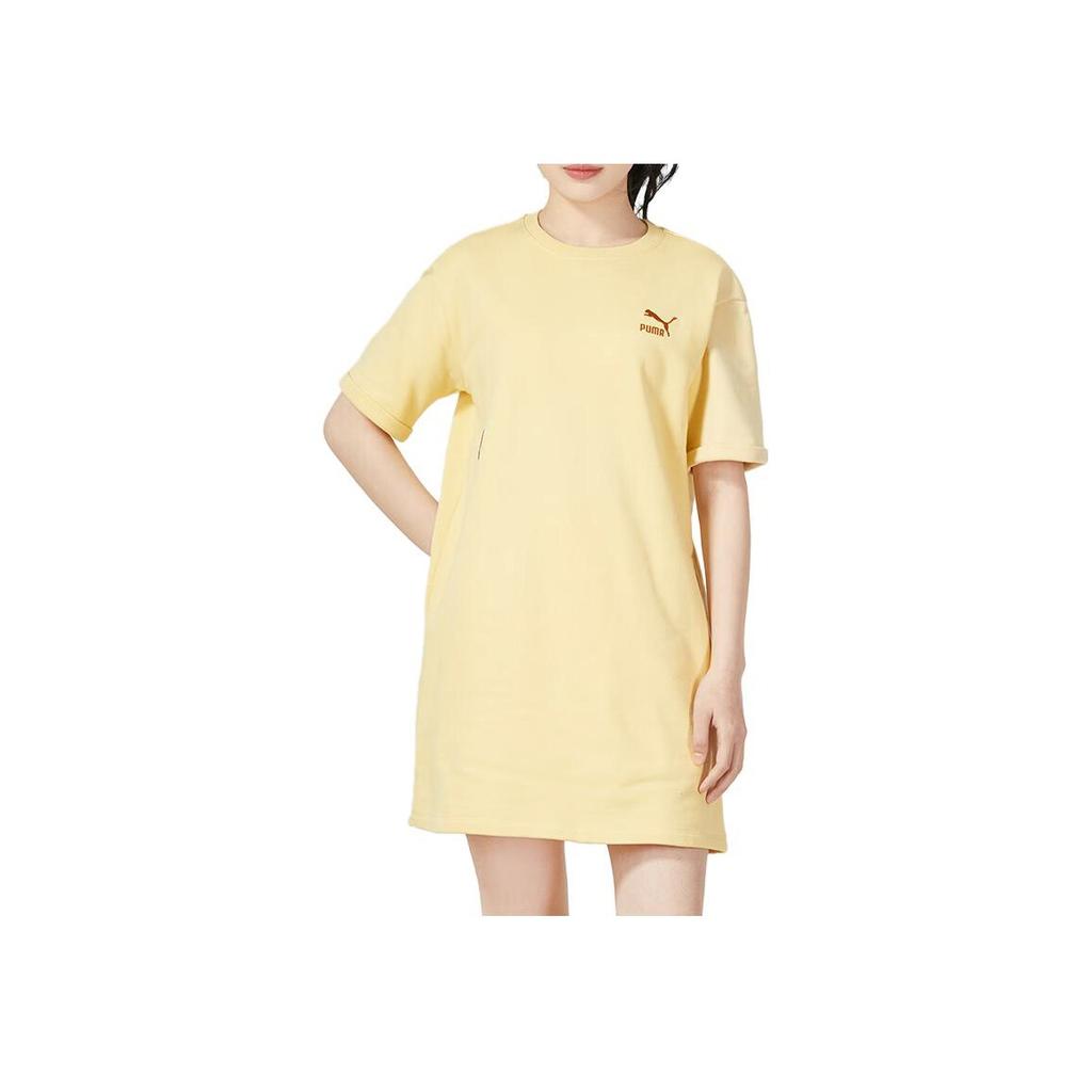 New PUMA Short Sleeved Dress Women's Yellow 623257-42