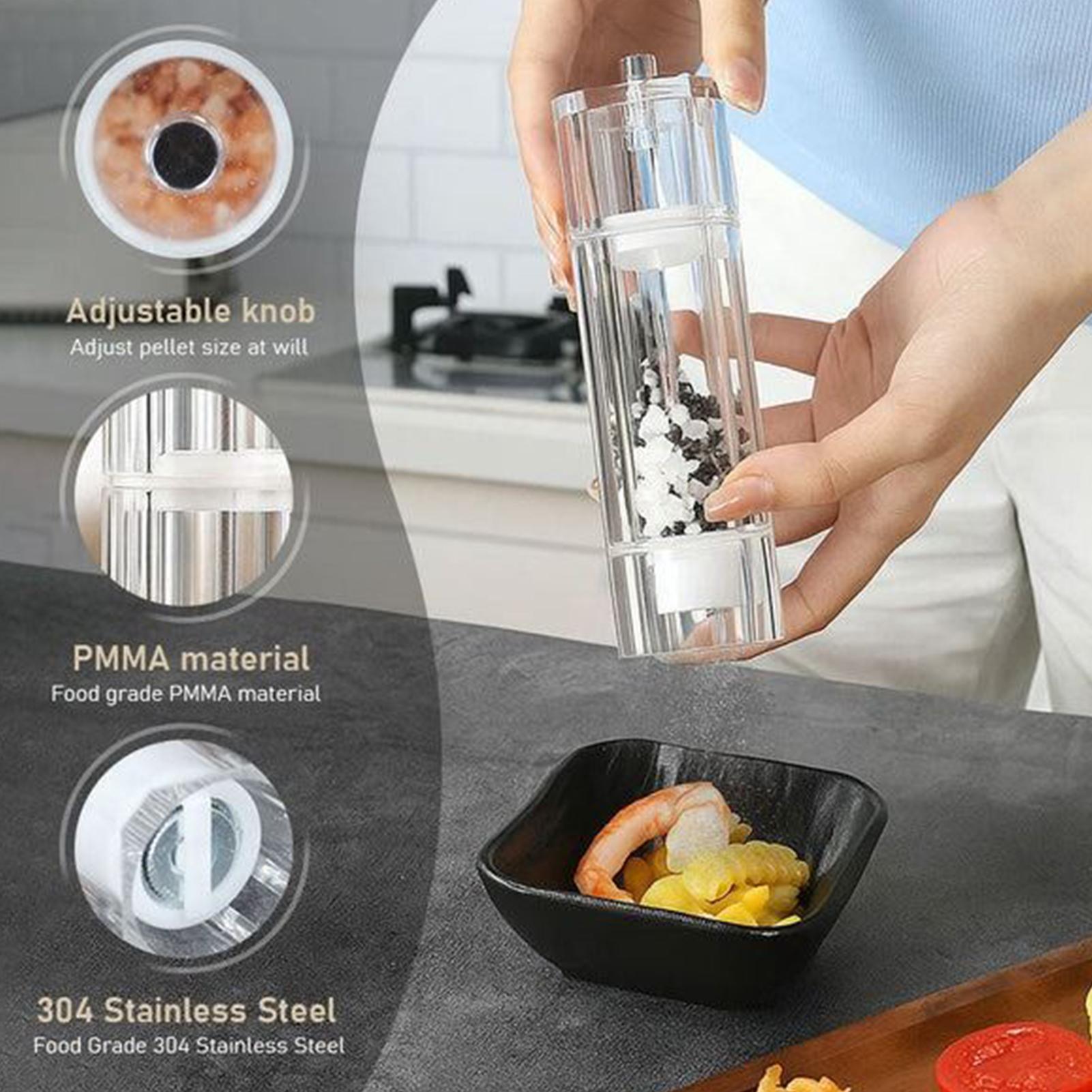 

Salt Shakers For Kitchen Manual Clear Pepper Mill Grinder Kitchen Accessories For Grinding Peppercorn Garlic Seasoning Home Food China Mainland