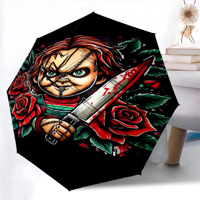 Chucky's Bloody Roses Folding umbrella Umbrella durable Gift printing outdoor
