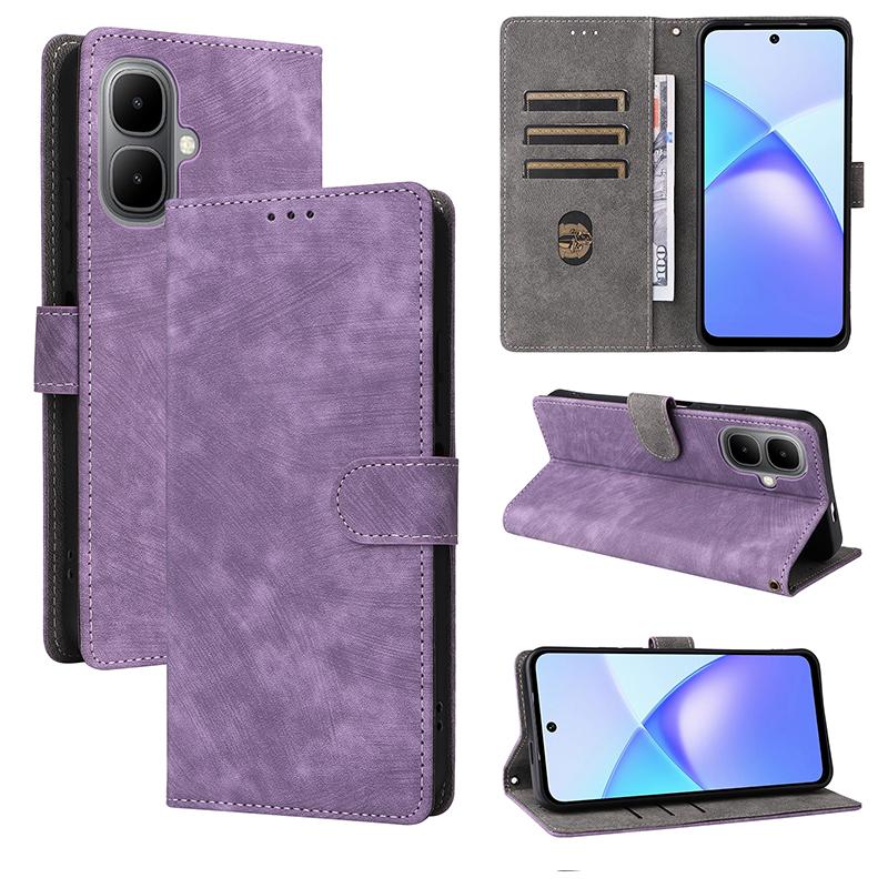 

Флип-чехол для Infinix Smart 10 / Tecno Pop 10 4G из ПУ кожи, полная защита корпуса с [блокировкой RFID], противоударный, прочный, ретро чехол для телефона for Infinix Smart 10 4G фиолетовый