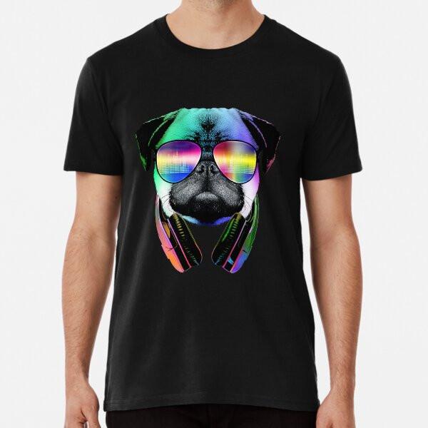 Music Love Pug Premium T-Shirt S To 5XL Made In the AU/USA T-Shirt