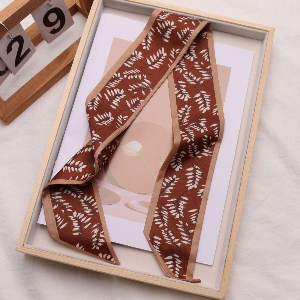 Luxury Neck Strap Long Hair Band Fashion Silk Scarves