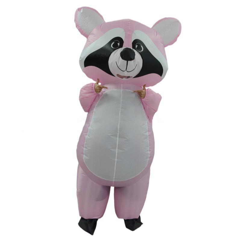 Pandadeals Unisex Pink Raccoon Inflatable Costume, For Adults 150-190Cm
