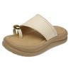 Set of toe cool slippers women's summer 2025 new fashion work with skirt cool slippers thick bottom beach travel tide