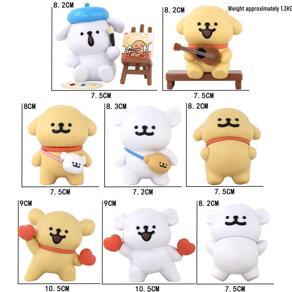 

Two Worlds Dog Series: Cute PVC Figure Blind Box Ornament for Girls