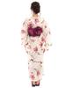 Yukata change set heiko E Scarlet Lily Butterfly [KYOETSU] set, weave, unbleached, 6-piece (yukata, obi, underwear, geta, waistband) Women's (10.