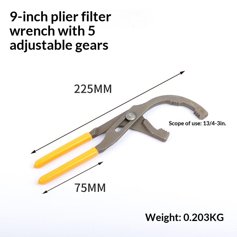 

1Pc 9/12 Oil Filter Pliers Clamp Type Wrench Adjustable Hand Tools Oil Filter Steel Filter Removal Tool 9in