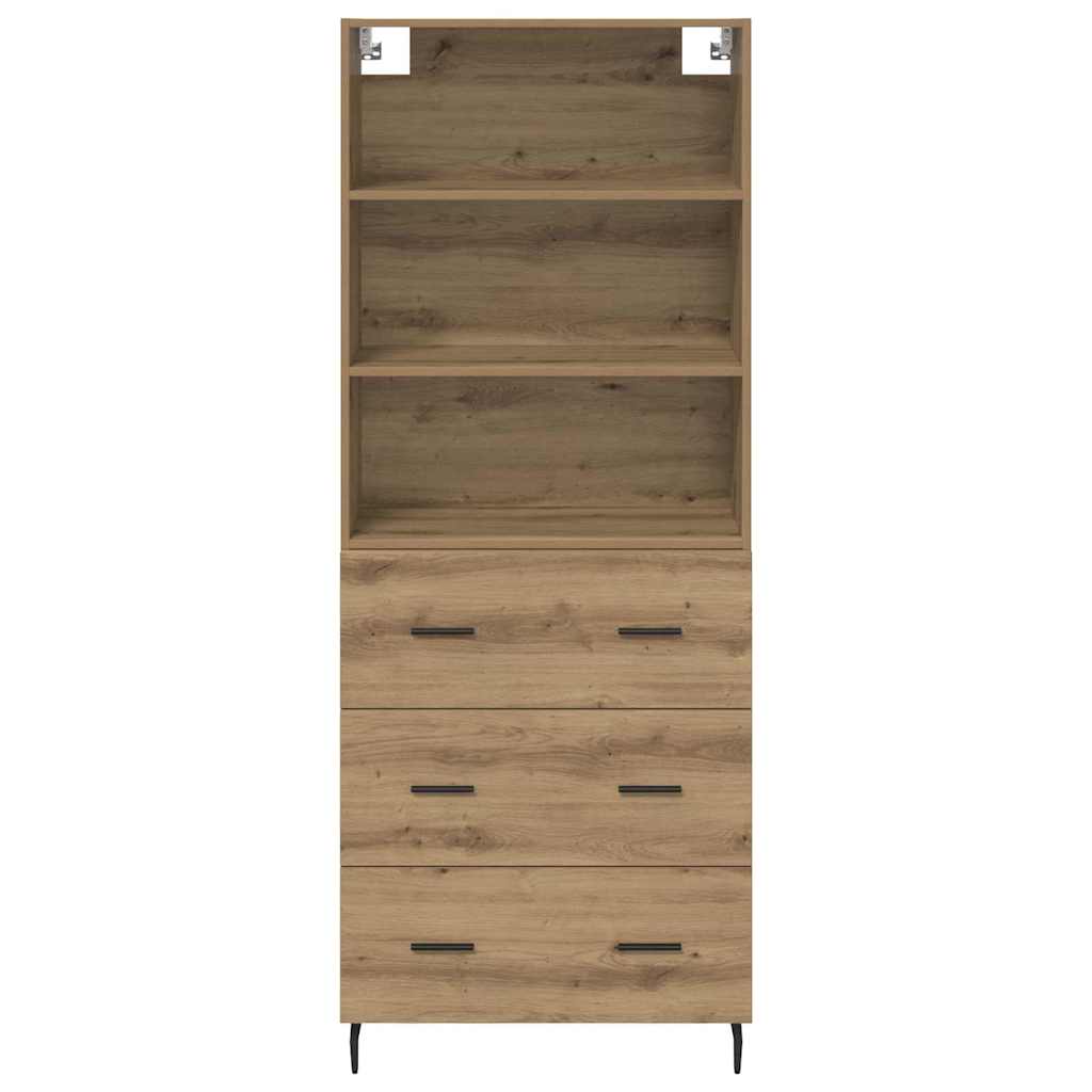 Highboard with Drawers Artisan Oak 69.5 x 34 x 180 cm