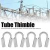 4pcs Durable Stainless Steel Thimbles Antirust Heavy Duty Thimble Winch Rope Thimble  For Camping