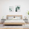Table de chevet murale - Maison Exclusive - LED RVB - Gris béton - Lot 2