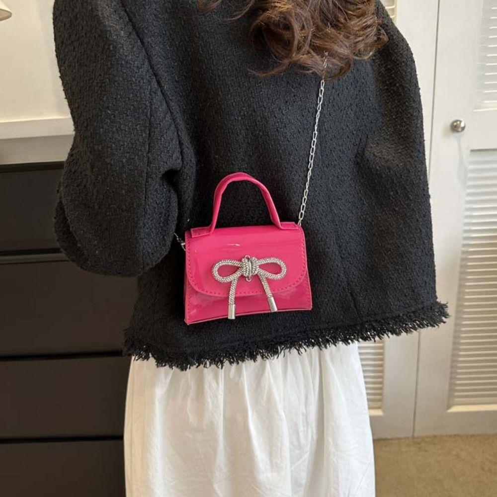 

Сумка на плечо с кристаллами и стразами и бантом, маленькая сумка для сообщений, уличная сумка