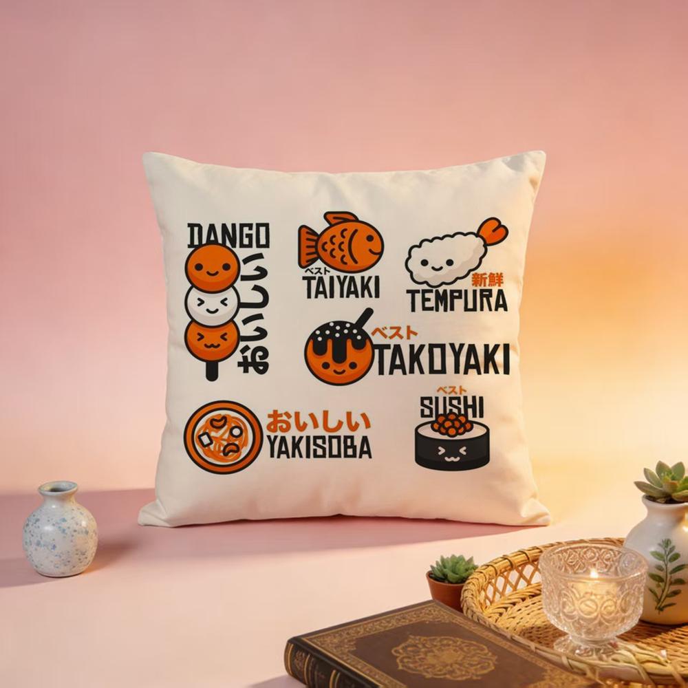 Hot TTakoyakied Cushion Cover Premium SkinFriendly Pillow Case MultiPurpose for Home Office Travel