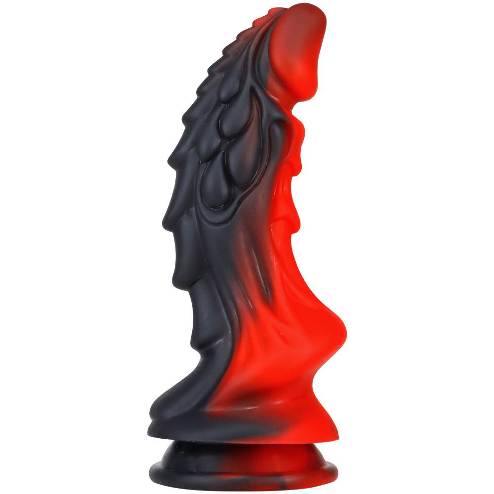 Black Unicorn Mixed Color Liquid Silicone Big Penis Simulation Posterior Anal Plug Fake Penis Adult Products