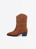 Komorebi Museum Km012M Cow Leather Western Suede Mid-Calf Boots Genuine Leather Ver. Oak (Brown)