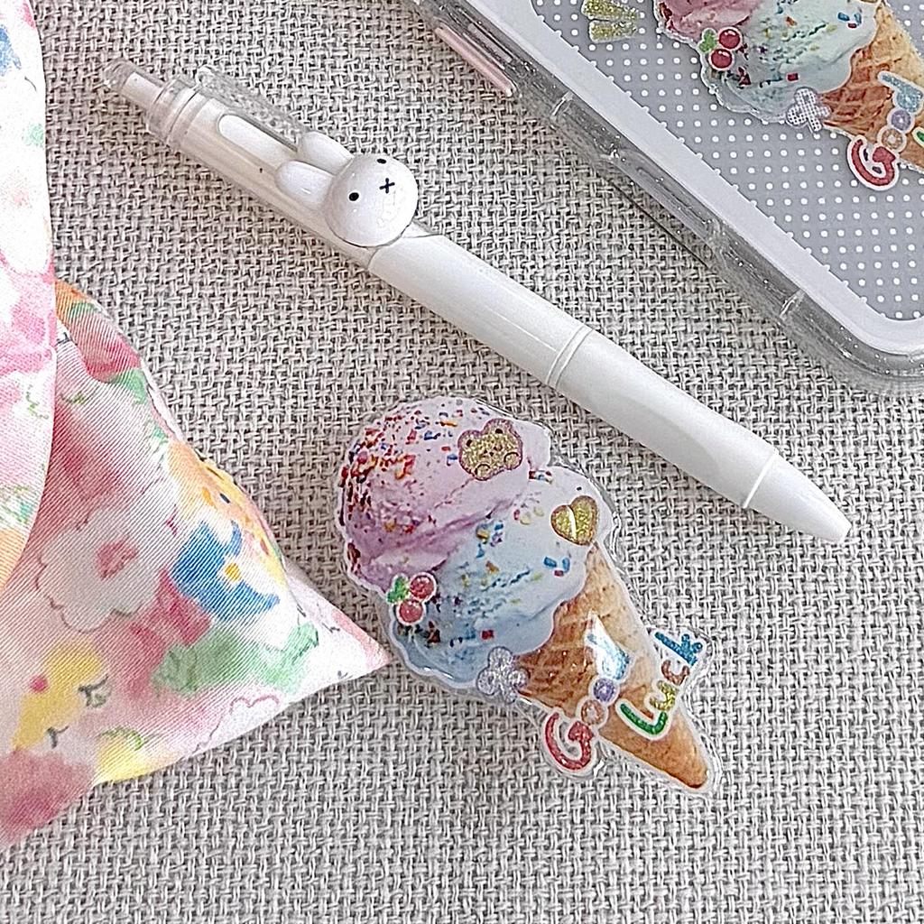 iPhone 15 Case: Gilded Ice Cream Cone Lens Holder (16 Pro Max & 17 Pro Compatible)