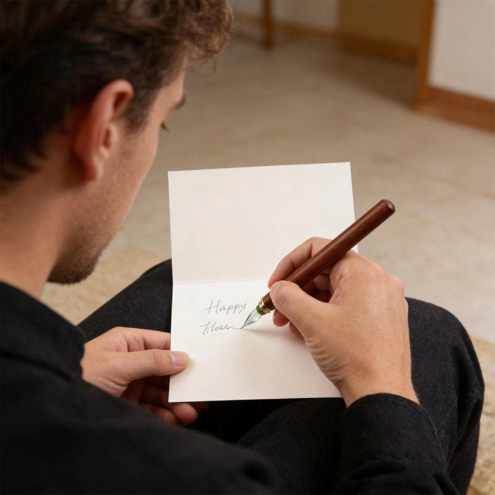 Kalligraphie Glas Tauchfeder Tinte einfüllen Tauchstift Studentenbenutzung Glas Füllfederhalter Unterschrift