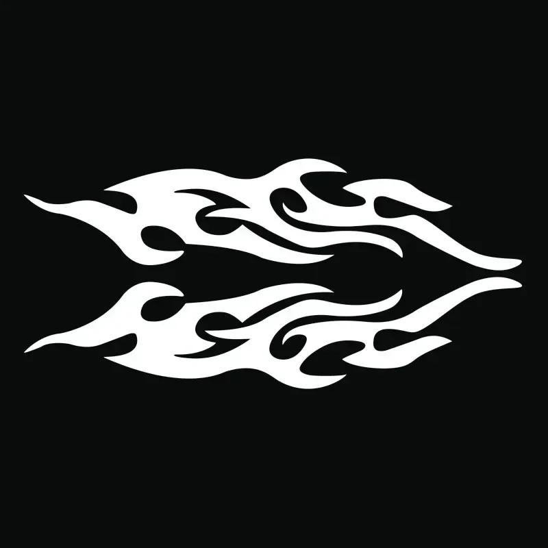 Evrensel Kendin Yap Alev Vinil Çıkartma Etiketi Su Geçirmez Araba Motosiklet Benzin Deposu İçin Su Geçirmez Motosiklet Alev Çıkartma Kiti Çıkartmalar