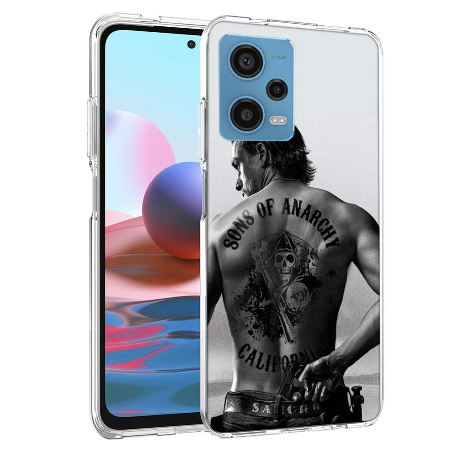

Чехол для телефона Сыны Анархии Для Redmi Note 13 12 14 15 Pro Plus 13R 11 11T 11E 11S 10 Pro 10S 9 9S Обложка Чехол-крышка из прозрачного ТПУ Redmi Note 10(10S)4G