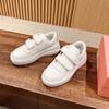 Smiley Little White Shoes Women's High Version Little Fat Ding 2025 New Velcro Thick-soled Heightening Casual Sports Board Shoes