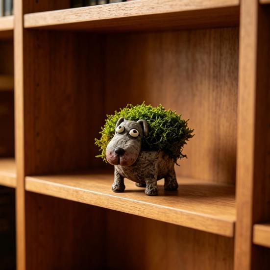 Small Animal Planter Pot Cartoon Frog/Crocodile/Dog Flower Pot Cute Decorative Cactus Pot for Home Office Desk Garden Decor