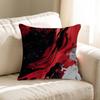 Federa per Cuscino Decorativa da Divano per Soggiorno Casa Decorazione Personalizzata Ripple Art Nero Rosso