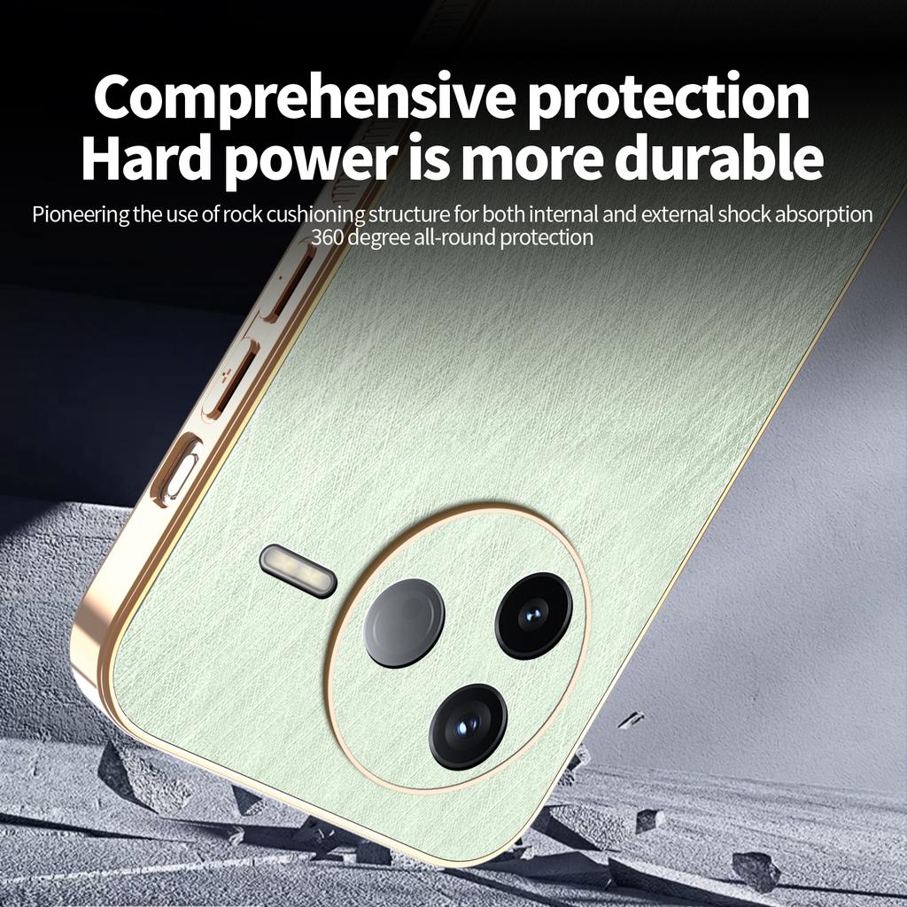 KADEM For Xiaomi Poco F7 Pro 5G/Redmi K80 5G Case Electroplating Silk Texture PU+TPU Phone Back Cover