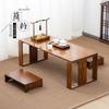 New Chinese-style tea table, simple kang table, solid wood tatami, floor-standing tea table, small tea table