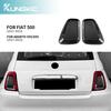 Real Hard Carbon Fiber Sticker For Fiat 500 Abarth 595 695 2017 2018 2019 2020 2021 2022 2023 Rear Tail Light Cover 1Pair
