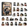 Decorative Gift for Christmas 24 Days Advent Calendar 2026, 2D Acrylic Reading Cats/Dogs/Forest Animals Miniature Animal Collectibles Ornament