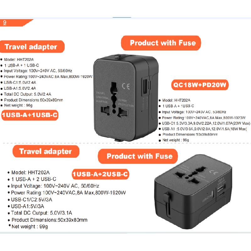 Factory Direct Sale Bison202 Dual USB 2.1A Universal Socket Adapter Global Universal Conversion Plug