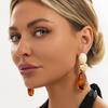 Irregular Statement Dangle Earrings Long Drop Marbled Resin Earrings  Banquet Occasion