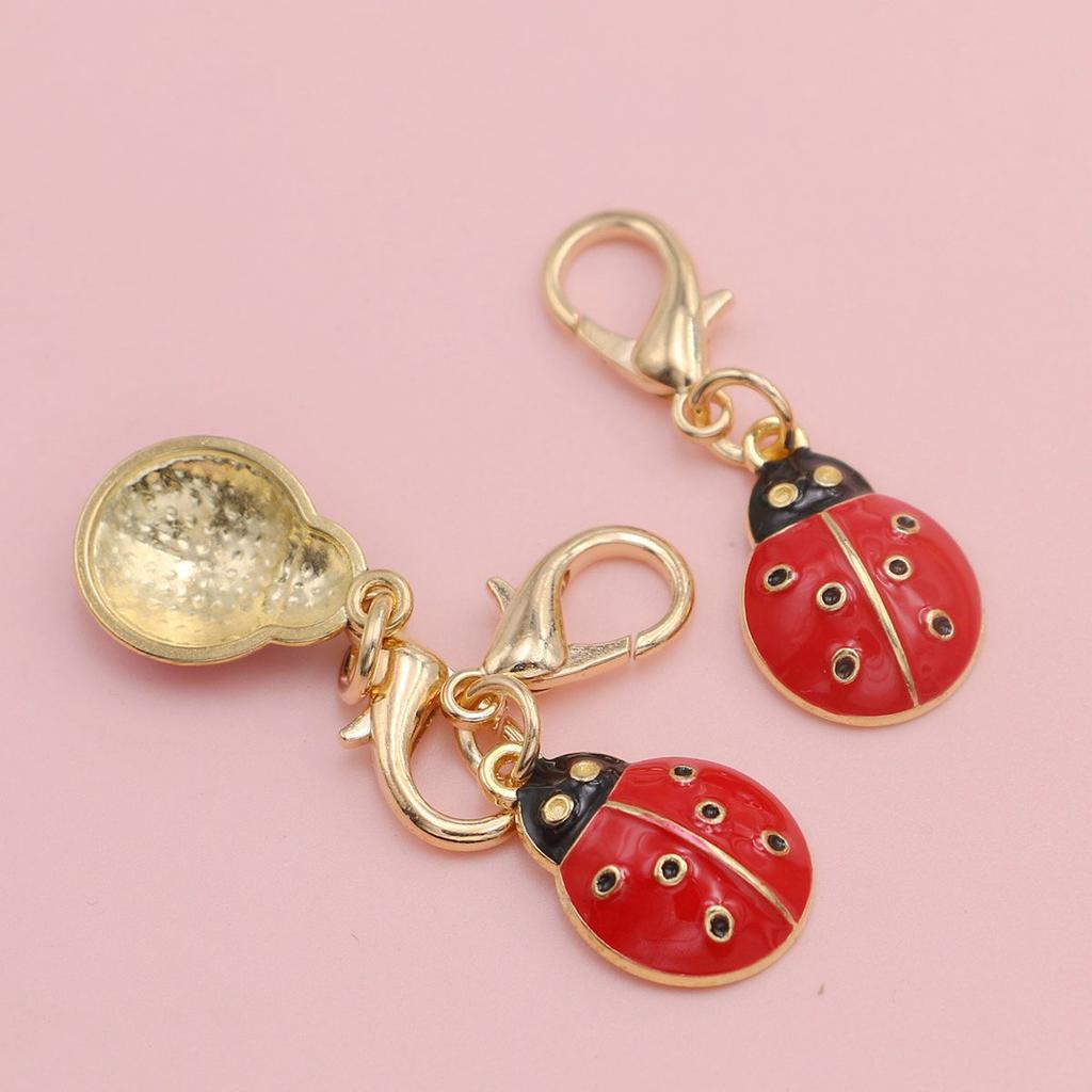 6Pcs Cute Ladybug Unisex Animal Key Chain With Lobster Clasp For Bag And Car Keys Charming Handbag Charms